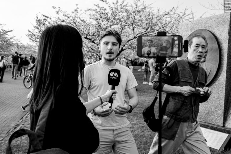 the photobombed interview