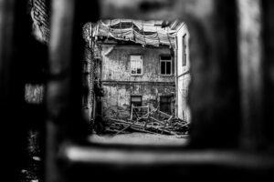 the rubble